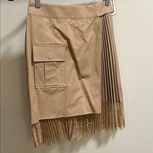 Self Portrait Canvas Mini Wrap Skirt